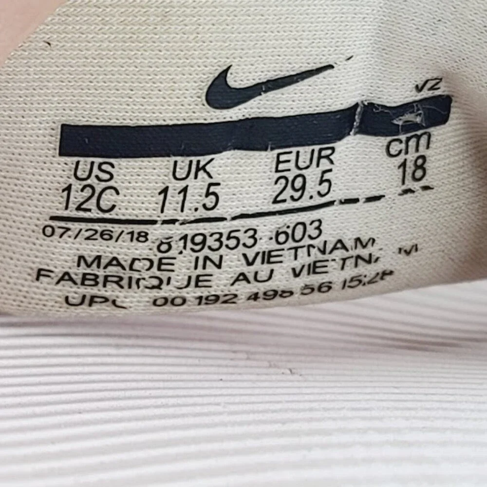 Nike‎ Girl's Pink Metallic Kawa 819353-603 Slip-On Casual Slide Sandal Size 12C